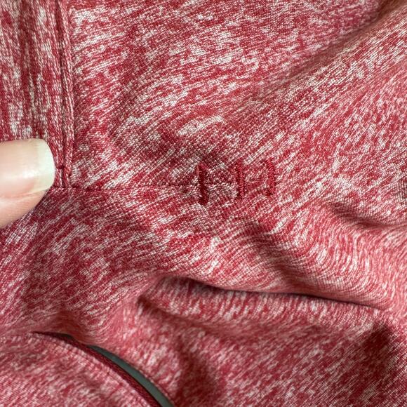 Lululemon Surge Warm 1/2 Zip Silver Heathered Dark Red Sport Size XL EUC M3D42S - Picture 10 of 10